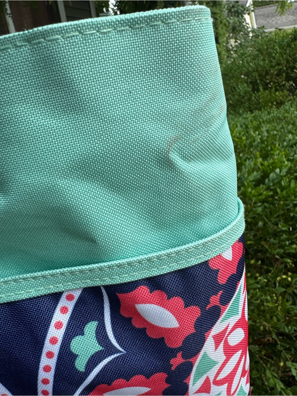 Geckobrands Mint and Navy large beach Tote - Picture 5 of 6